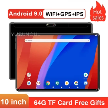 شراء64G SD بطاقة كما هدايا مجانية جديد جوجل 10 بوصة قرص الروبوت 9.0 32GB IPS 5.0MP WiFi بلوتوث GPS 3G مكالمة هاتفية اللوحي 10.1