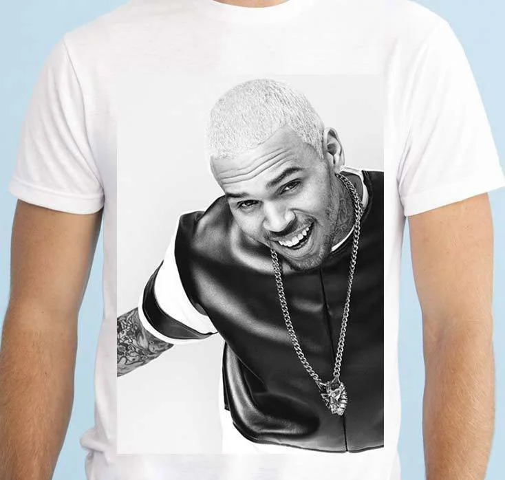 Chris коричневый поп и R & B певица футболка дизайн знаменитостей Rnb музыка звезда