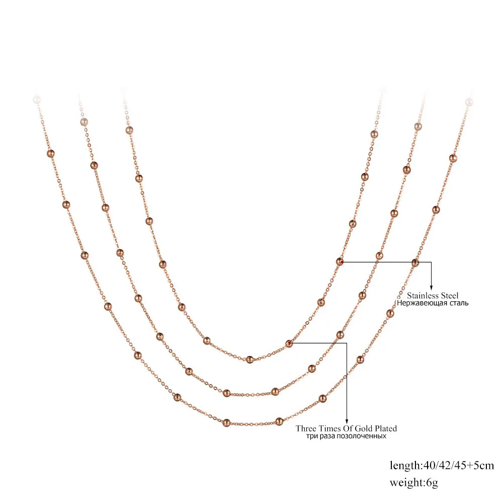 Lokaer модные богемные из нержавеющей стали трехслойные бусы цепи колье ожерелье пляжные украшения кулон ожерелье для женщин N19126