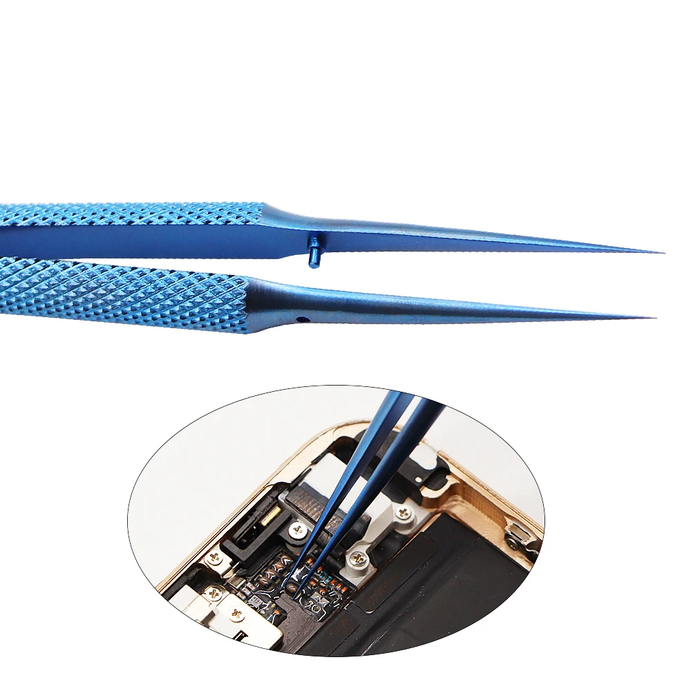 Precision Titanium Alloy Fly Line Fingerprint Repair Tweezers Copper Link Wire Repair Tool For Mobile Phone Repair