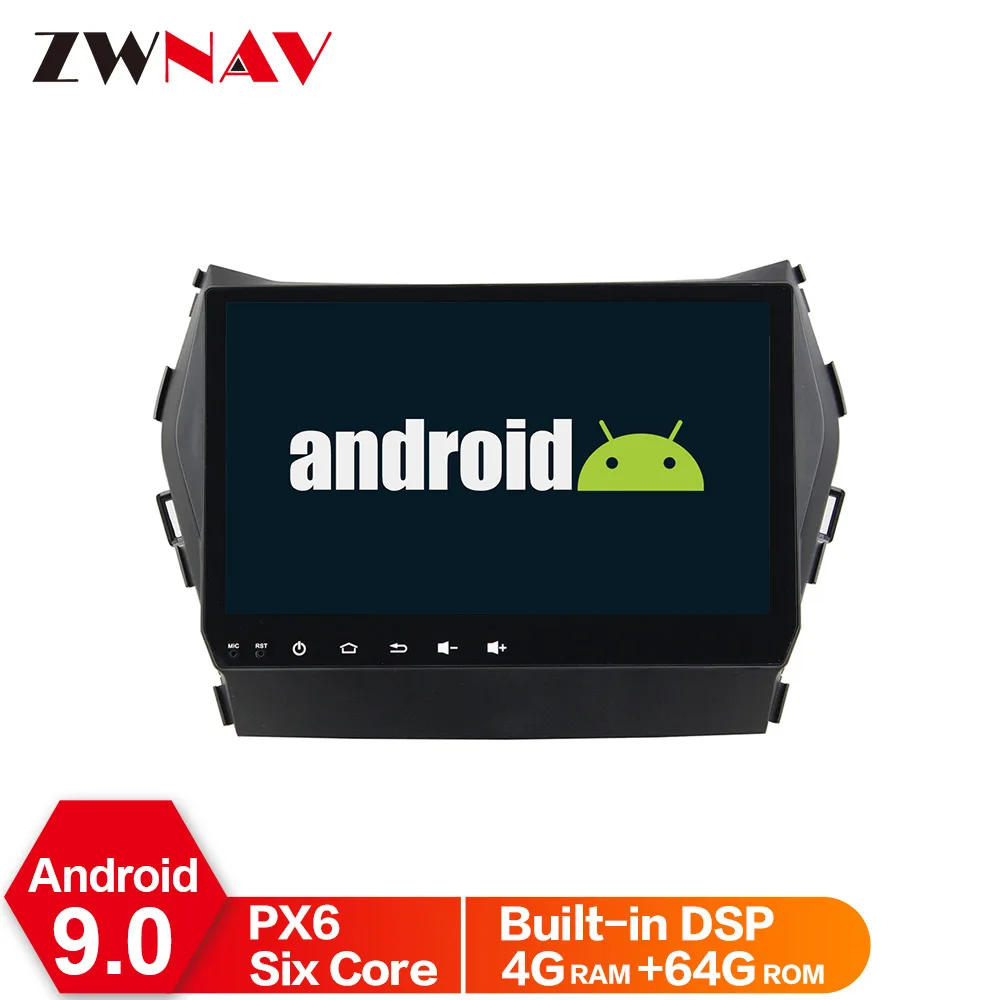 Автостерео Android 9 автомобильный без DVD плеер gps навигация для hyundai IX45 Santa fe головное устройство мультимедийный плеер магнитофон стерео