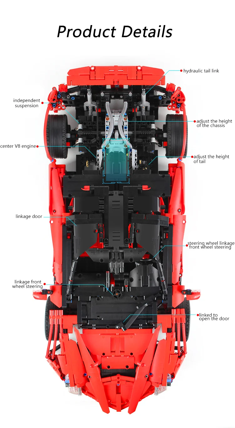 3260 шт Racer LaFerarried RC электрический супер автомобиль спортивный автомобиль набор подходят технологические строительные блоки кирпичи игрушки для детей подарок