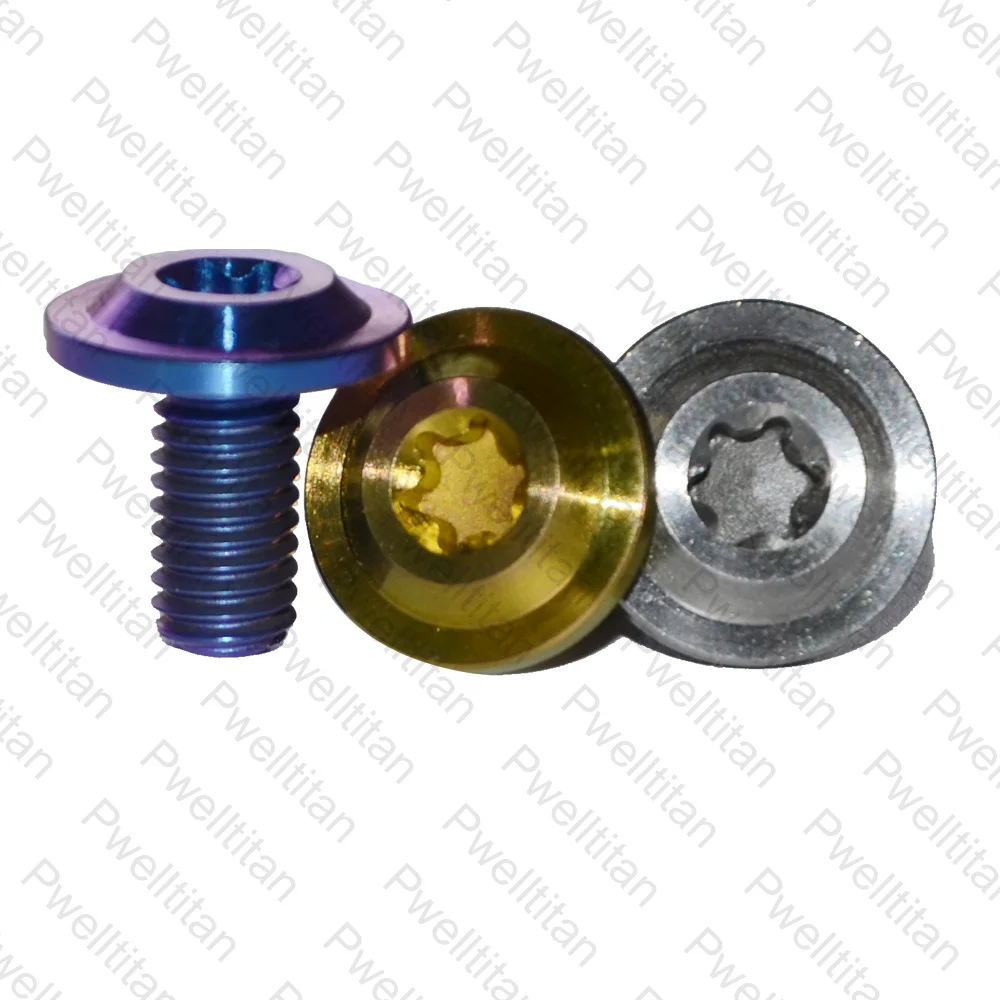 4 Pcs M6 X 12 Grade5 티타늄 볼트 Ti 합금 나사 DIY 우산 T30 Torx 소켓 오토바이 수정 M6 티타늄 볼트