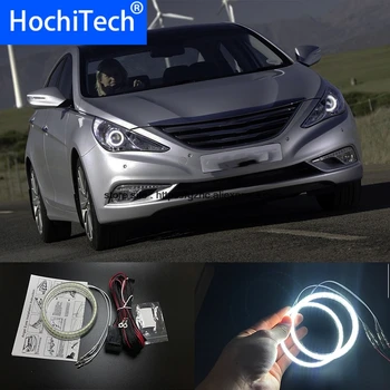 

HochiTech Ultra bright SMD white LED angel eyes 2500LM halo ring kit daytime running light DRL for Hyundai Sonata i45 2009-2014