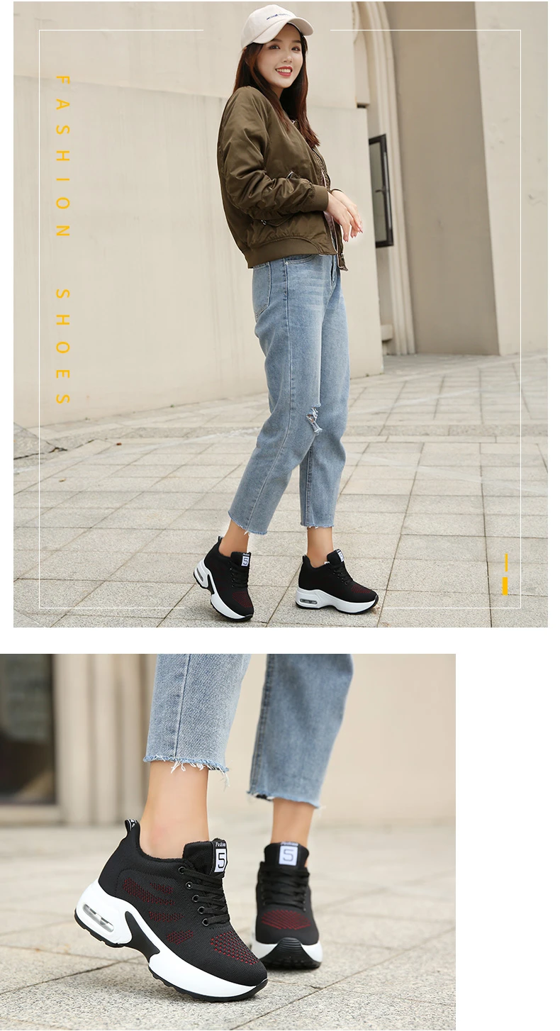 Chaussures Haute Marche Femme; женская обувь, визуально увеличивающая рост на 9 см; спортивные зимние кроссовки на толстой платформе; женская обувь для бега