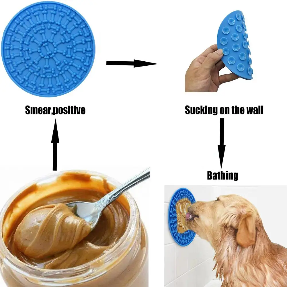 Силиконовая подушка для собаки, ванная для собак, Бадди, медленная присоска для еды, миска на присоске для домашних животных