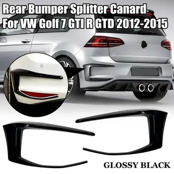 

Glossy Black Rear Bumper Splitter Canard For VW Golf 7 GTI R GTD 2012 2013 2014 2015