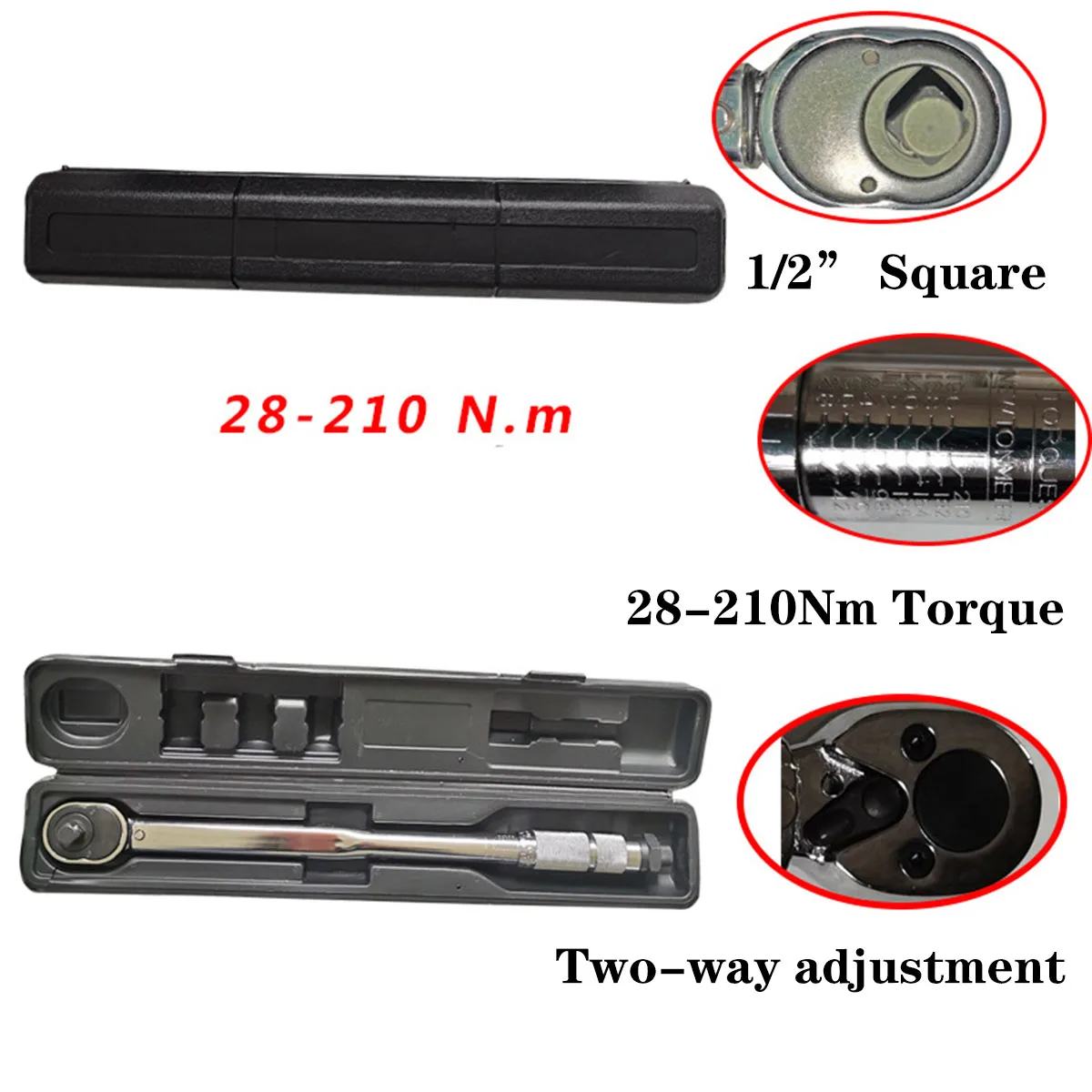 Clé dynamométrique ERGOTORQUEprécision® avec inverseur, 1/4'' - 5-25 Nm | KS Tools
