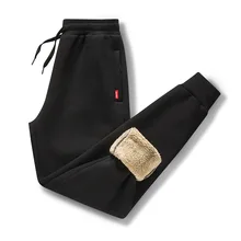 Толстые флисовые Мужские штаны для бега, хлопковые брюки, мужские зимние теплые бархатные спортивные штаны, спортивные штаны для бега, Осенние Зимние M-4XL