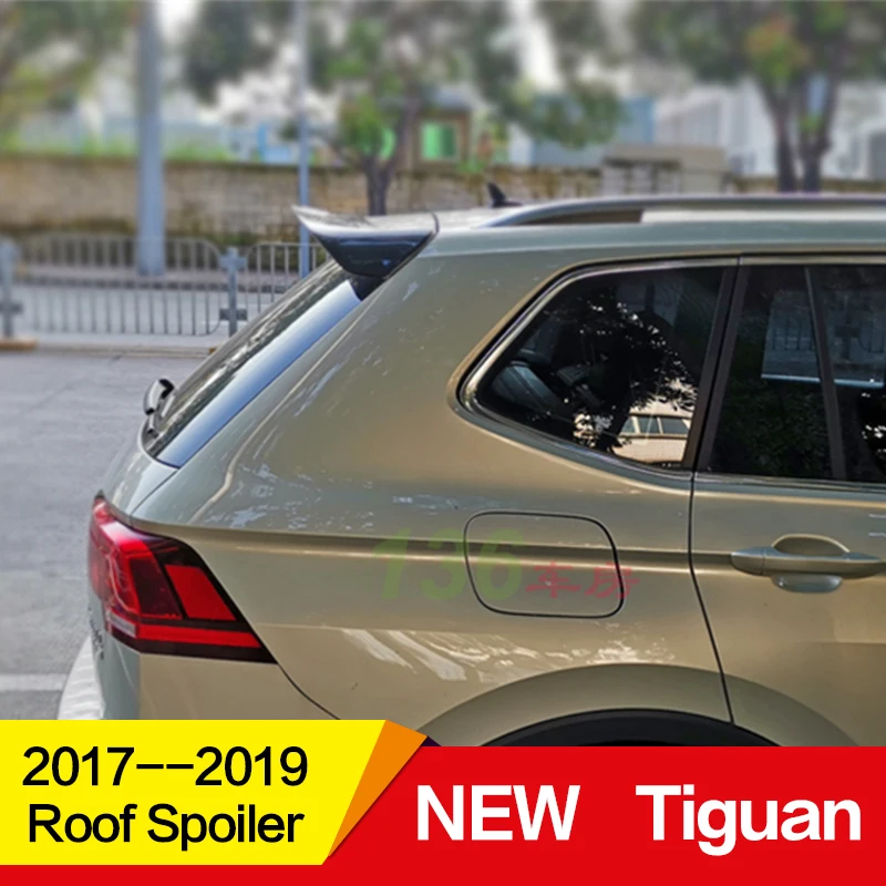 Применение для Volkswagen new Tiguan, спойлеры на крышу кабины 18 19 лет глянцевое углеродное волокно для заполнения полостей/frp зад крыш крылатых votex аксессуары для стайлинга