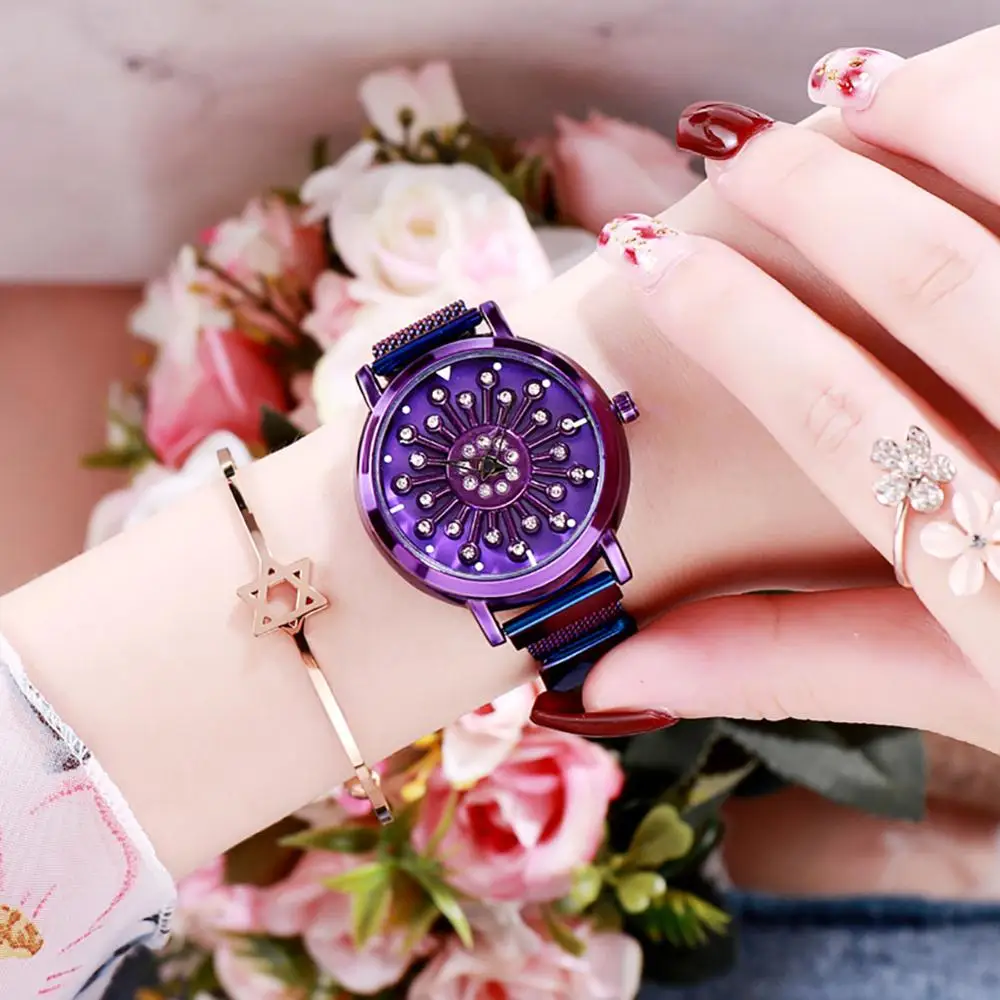 

Luxury Rotating Women Watches Simple Ladies Watch Magnetic Waterproof Female Quartz Wristwatch 2019 Relogio Feminino Reloj Mujer