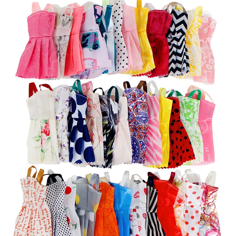 10Pcs/Set Barbies Doll Clothes Accessories doll accessories doll clothes doll clothes accessories plush doll accessories barbie doll clothes Dress Evening Party Weeding Dress For Barbie Doll Our Generation Girl's