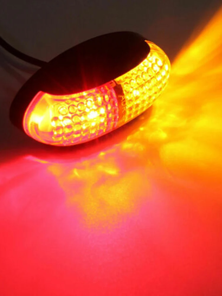 Универсальный автомобильный водонепроницаемый светодиодный красный янтарный свет распродажа боковой фонарь лампа для прицепа грузовики