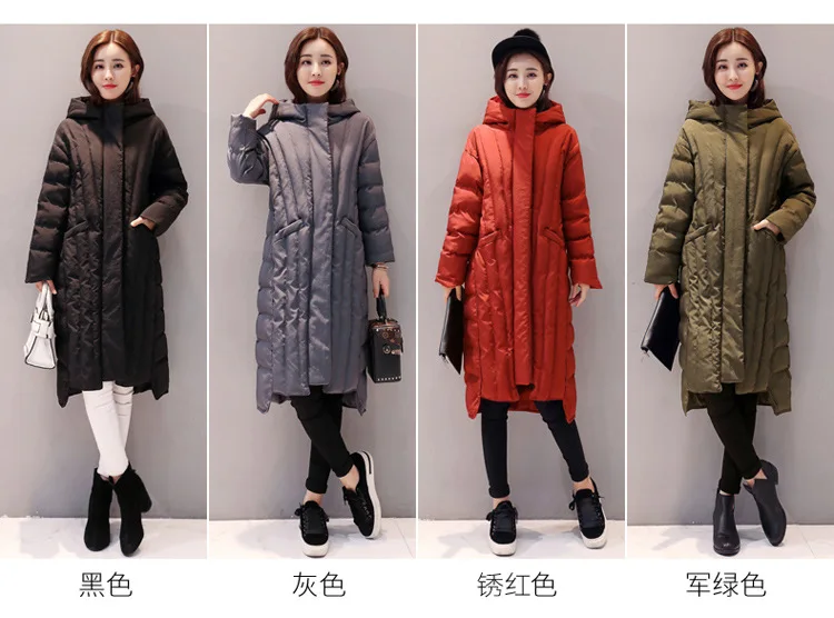 Cotton-padded Clothes Women's Mid-length Fall And Winter Clothes New Style South Korea down Coat Loose Thick Cotton-padded