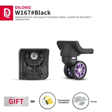 

DILONG W167 Luggage wheels repair accessories suitcases universal casters password box replacement with screws non-slip wheel