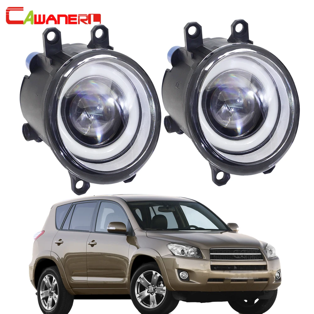 Cawanerl For Toyota RAV4 2006-2012 2016-2018 Car LED Fog Light Angel Eye Daytime Running Light DRL  - 4000221757140