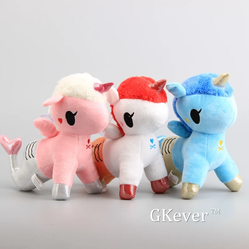

3 шт./компл. 22 см, плюшевые игрушки-единороги, кукла, плюшевая популярная мультяшная кукла-единорог, игрушка-Зверюшка, детская игрушка, Рождественский подарок на день рождения