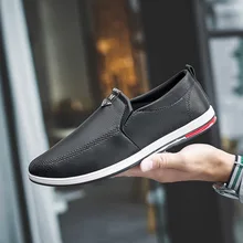 Сезон осень; модная повседневная обувь для мужчин; коллекция года; кожаные кроссовки в английском стиле; мужской светильник; Свадебная обувь; обувь в деловом стиле; мужские слипоны; лоферы на плоской подошве