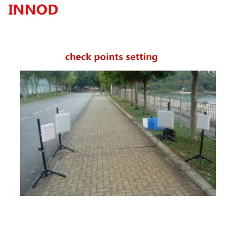 RP-TNC разъем 4 порта Impinj R2000 uhf rfid считыватель с 4 шт. 3 м кабель Водонепроницаемый 9.2dbi uhf rfid антенна для спорта синхронизации