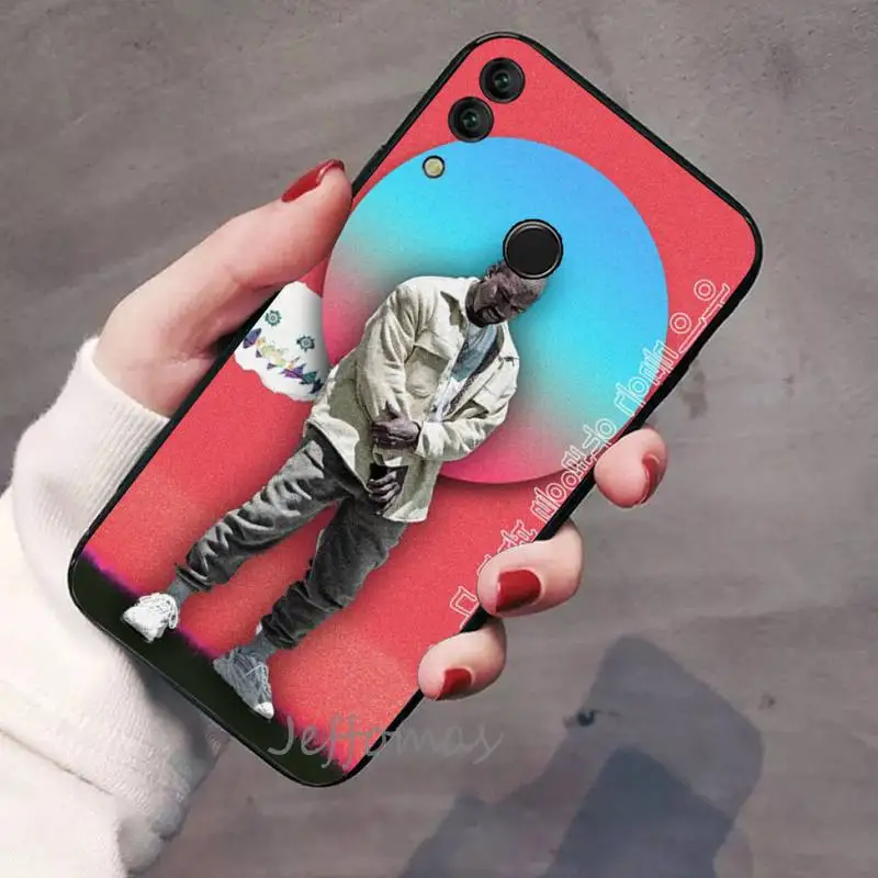 huawei silicone case Kanye Omari Tây Rap Bling Dễ Thương Ốp Lưng Điện thoại Huawei Enjoy 7 7S 8 8E 9 9E 10 Plus p8lite 2017 Honor 5A view9 chơi 3E huawei pu case