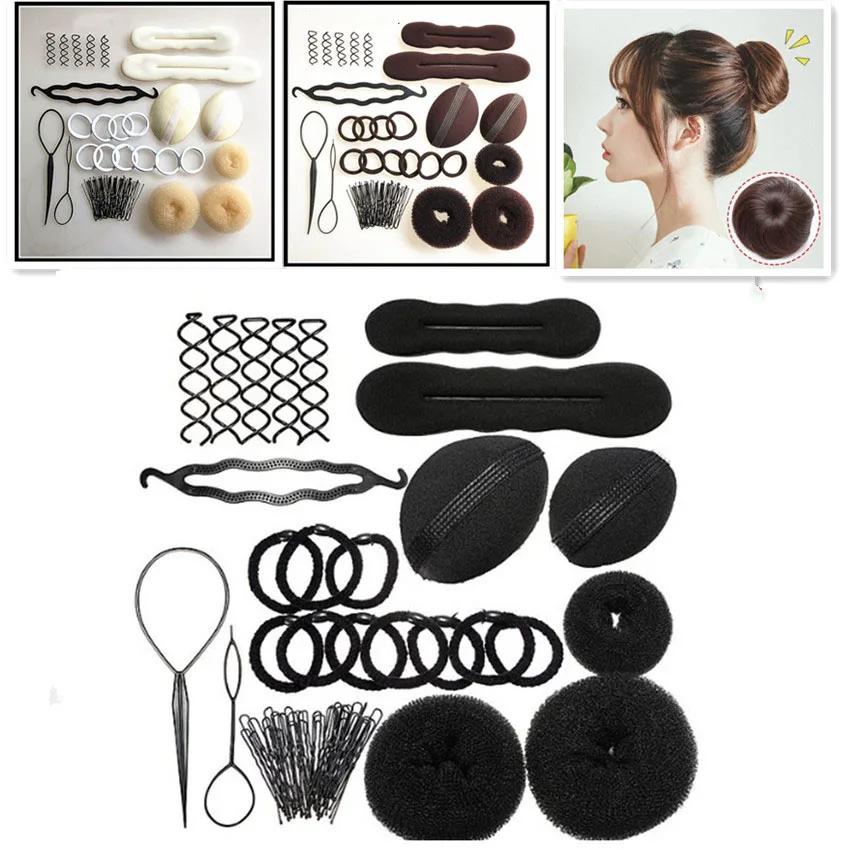 8 шт. пластиковая расческа заколки для волос Dount Bun Twist Hair Braid Maker Инструменты для самостоятельной укладки волос аксессуары для причесок