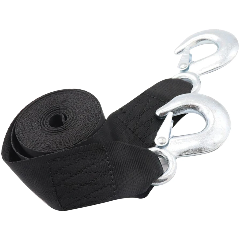 4 Tons Tow Strap Heavy Duty 2 Inch X 13 Ft Polyester Tow Strap Rope 2 Hooks 10,000lb Towing ,4 Meter Long - Great Performance