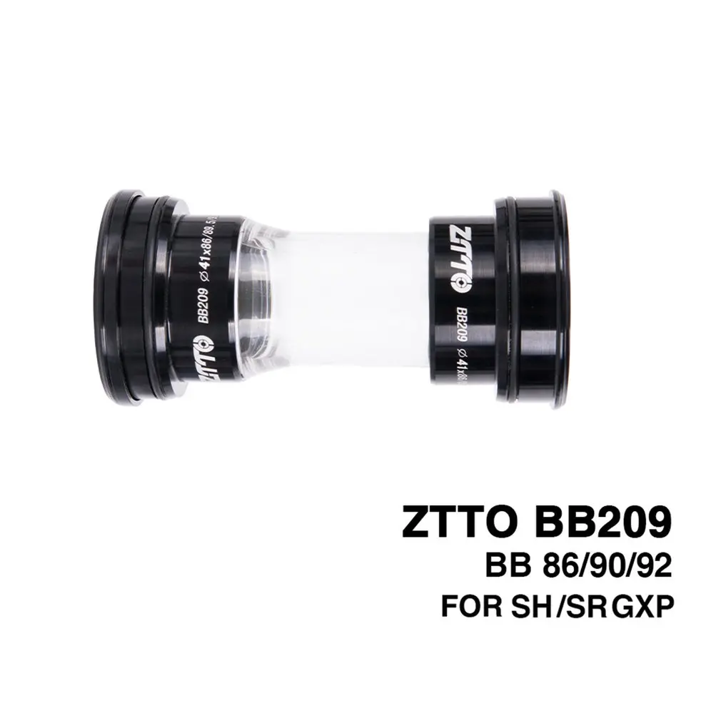 black ZTTO BB209 BB92 BB90 BB86 пресс подходят нижние кронштейны для дорожного горного велосипеда запчасти 24 мм шатун BB GXP 22 мм цепь - Цвет: black