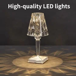 Lampe LED diamant à brancher sur USB, luminaire décoratif d'intérieur, idéal pour une Table de chevet ou une chambre à coucher 