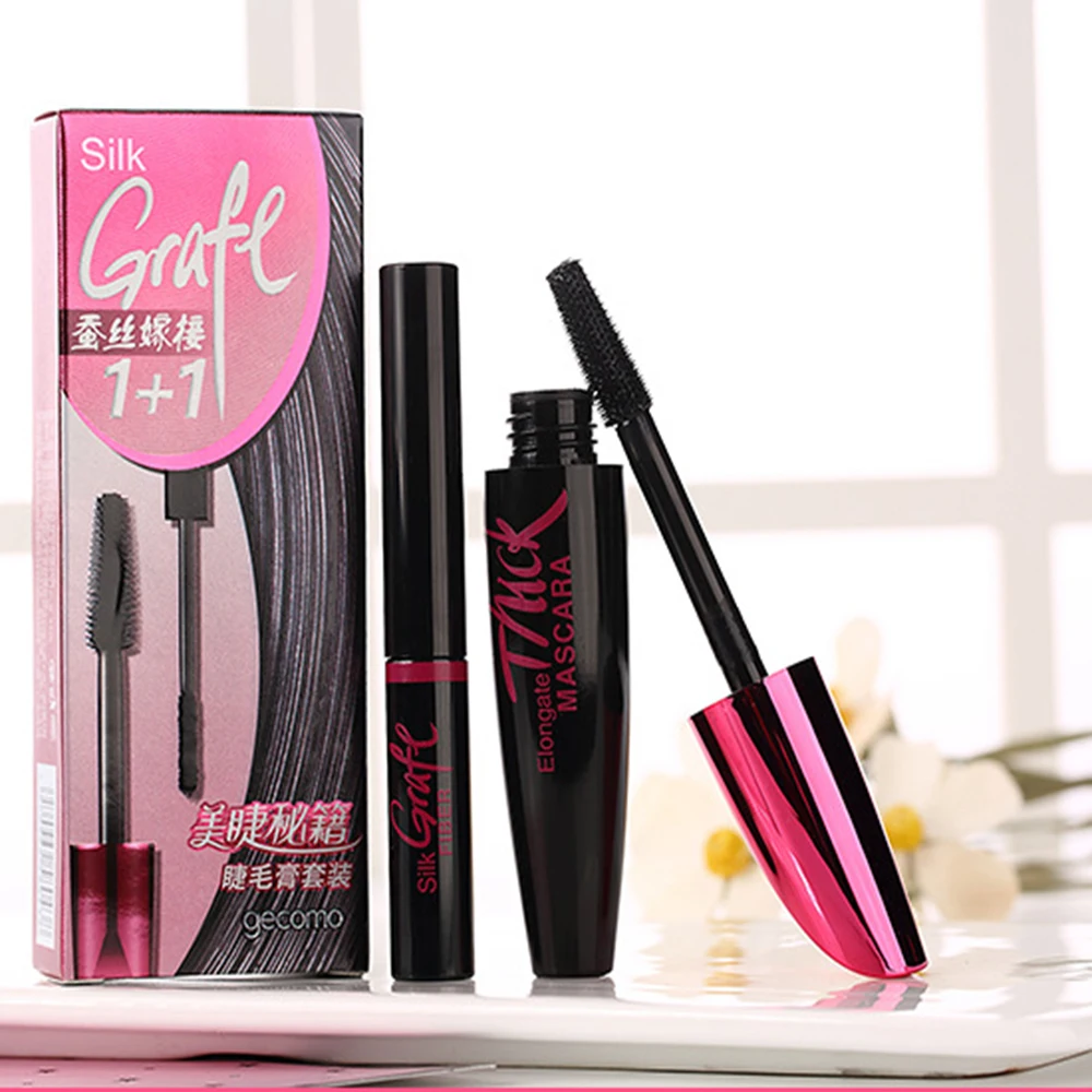 3D шелковое волокно черные ресницы тушь для ресниц наращивание ресниц Водонепроницаемые закрученные Накладные ресницы с эффектом нарощенных ресниц косметика для ресниц