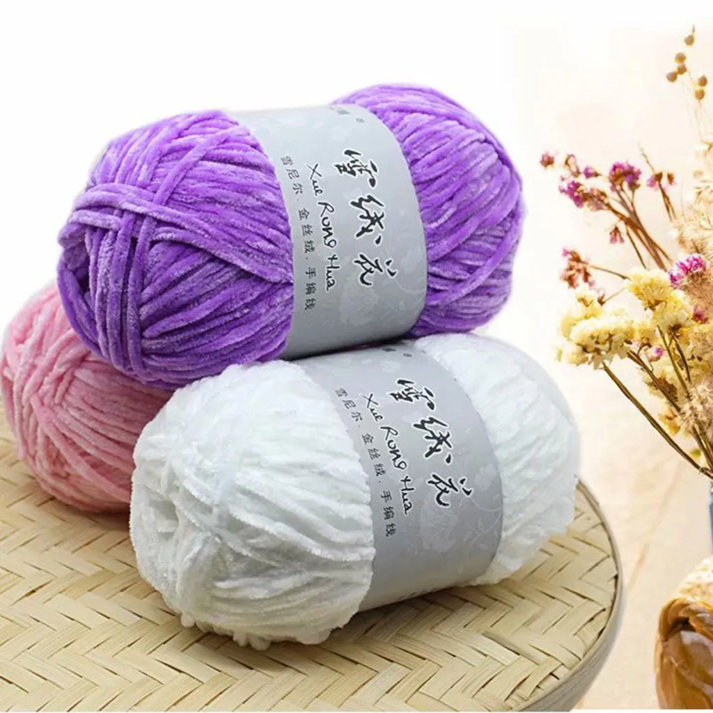 Velvet Thick Chunky Yarn Soft Merino Wool Yarn DIY Arm Roving Knitting Blanket Hand Knit Spinning Crocheting home decoration