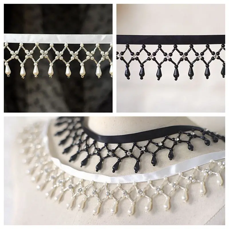 2 м ручной работы с подвесными украшениями из бусин кисточками и жемчугом