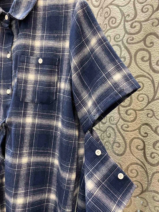 The new autumn and winter women's wild personality off a sleeve plaid shirt 1007
