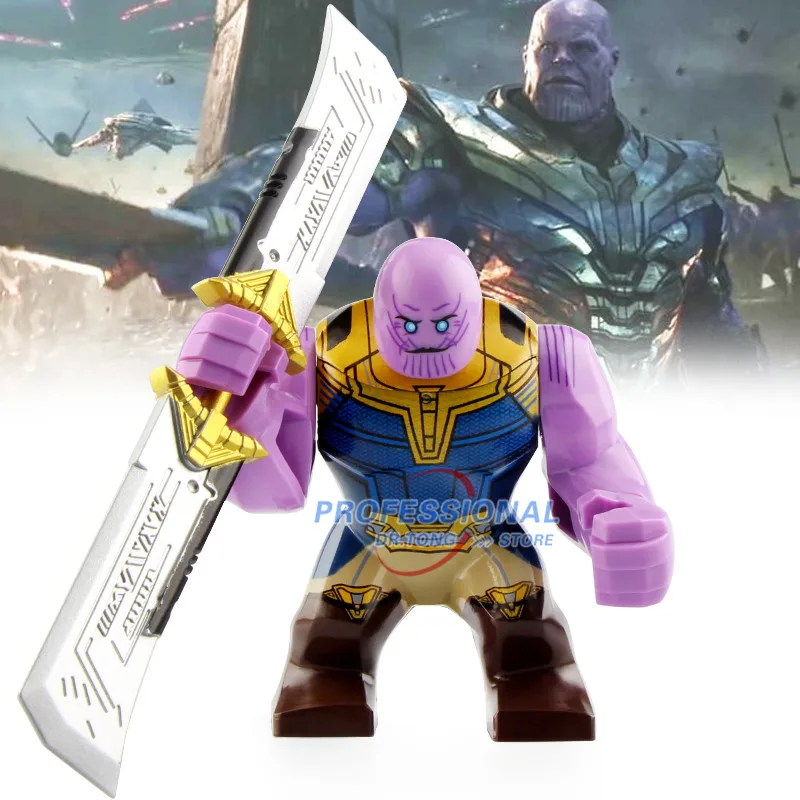 

50PCS XH1259 Big Size Thanos Weapon Double-Edged Knife Super Heroes Avengers 4 Infinity Endgame Building Blocks Toys