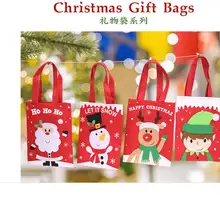 Рождественский подарок мешок год Рождественские подарки Санта Клаус Конфета в виде снеговика сумки Висячие Сумки Сумочка с Рождеством посылка для хранения