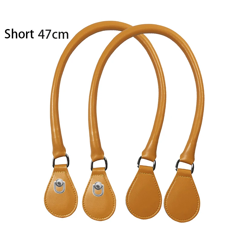 2021 New Leather Round Belt Handle with D Buckle Drops for City Chic Obag Basket Bucket Classic Mini Women Handbag O Bag 