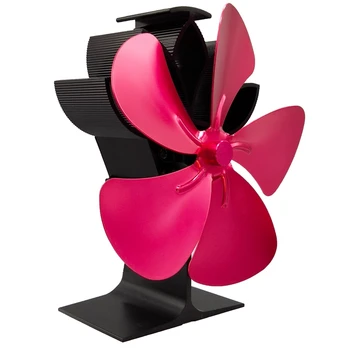 

Wood Stove Fan 5-Blade - Heat Powered Log Burner Increases 80% More Warm Air Than 2 Blade Eco-Friendly with Stove Thermometer