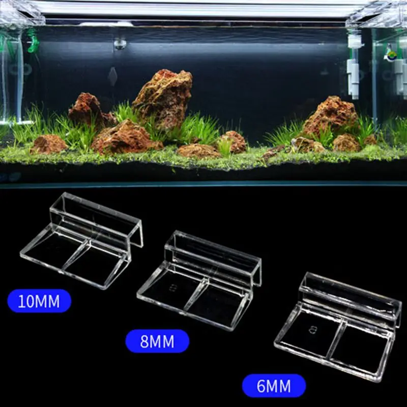 

10 Pcs 6mm/8mm/10mm Fish Tank Acrylic Clips Lid Cover Support Holder Bracket Clamp Stand Aquarium Supplies
