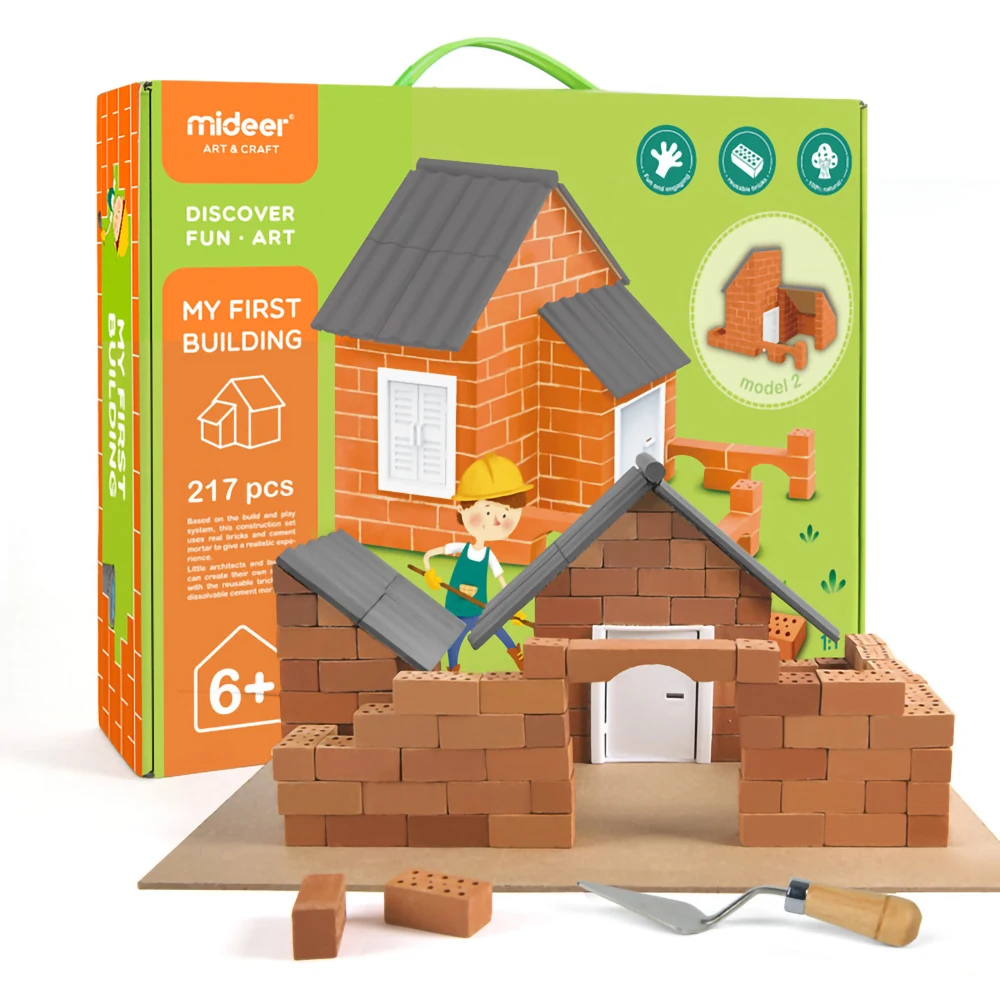 

Simulation House Brick Building Model Diy Craft Kits Toys for Child Building Chalet Creative Assembled Kids Crafts and Arts