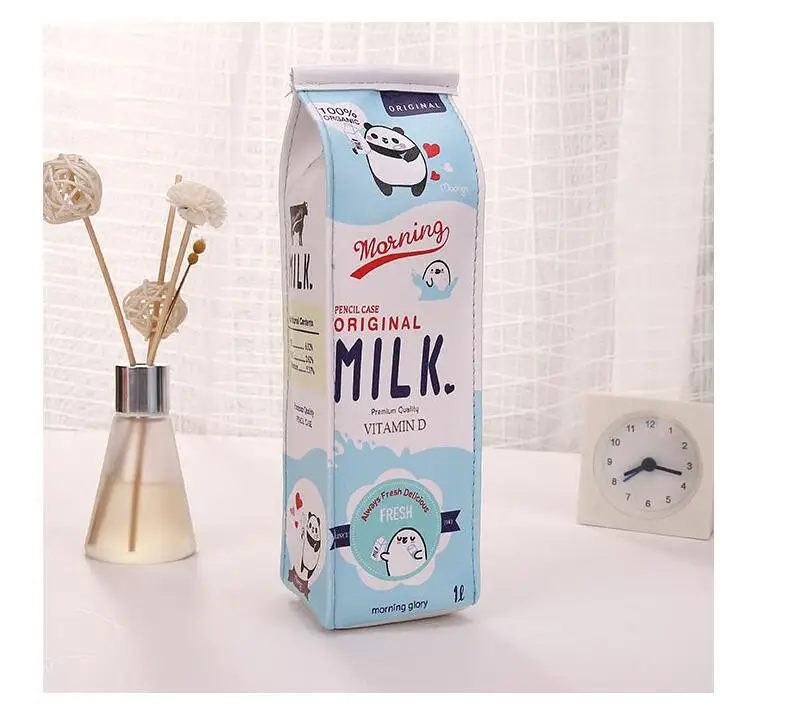 Чехол для карандашей из искусственной кожи с рисунком из мультфильма Morning Milk, органайзер для хранения канцелярских принадлежностей, сумка для карандашей, школьные офисные принадлежности, Escolar