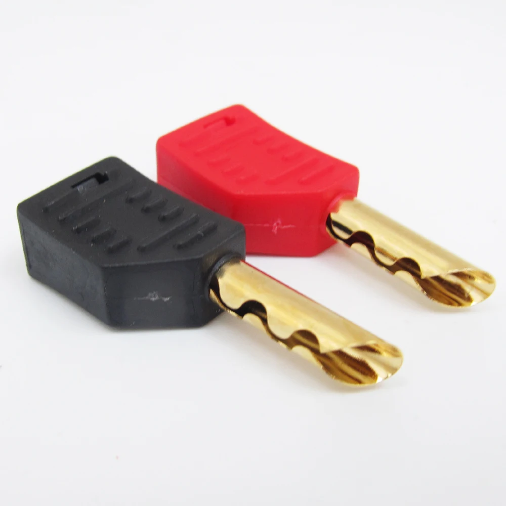 10 pairs Stackable BFA 4mm Banana Plug Z-Type Speaker Cable Connectors Red + Black image_0