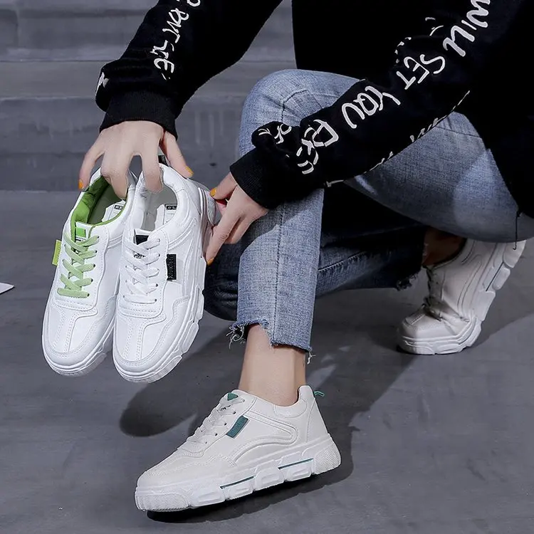 

2020 Spring New Style Thick Bottomed Autumn Small White Shoes Women's Korean-style Students Versatile Casual Trendy Shoes White