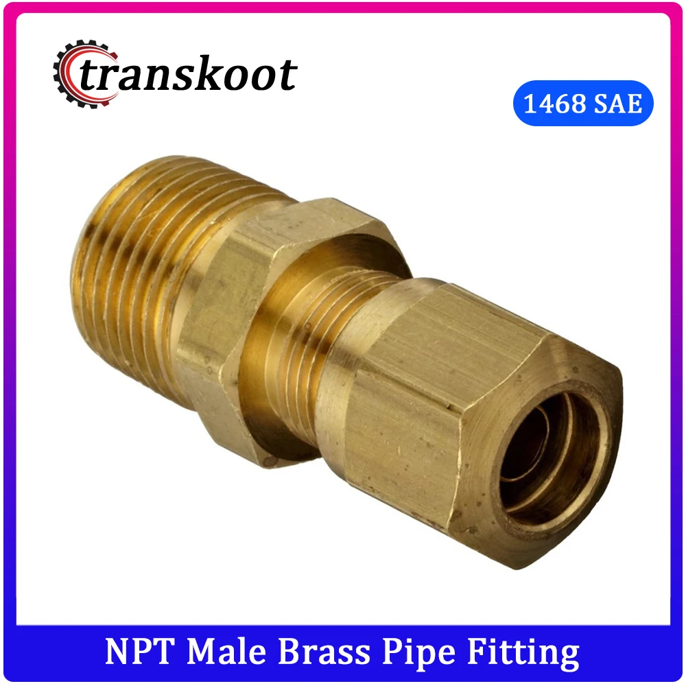 1468 SAE 100102BA 3/8 &quotOD 1/8&quot или 1/4 &quotили 3/8&quot 1/2 &quotNPT латунный фитинг для труб точечный