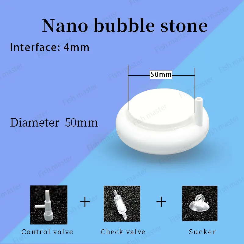 Aquarium Ornament Nano Air Bubble Stone Diffuser Atomizer tube Oxygen Pump for Fish Tank Aerator Hydroponic Aquarium Accessories 