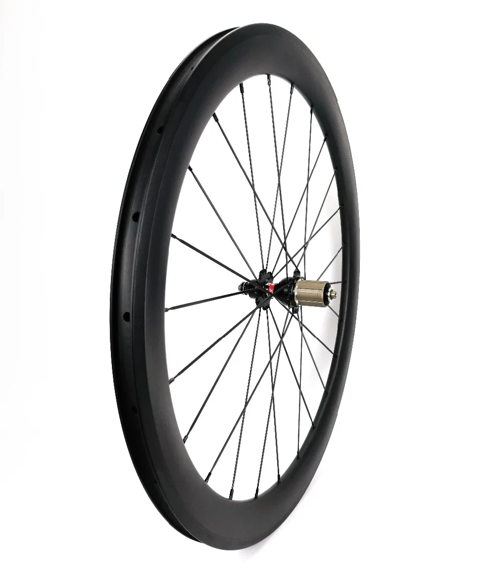 700C carbon Rear wheels 50mm depth 25mm width clincher/Tubular Road bike carbon Rear wheelset with Novatec 372 hub