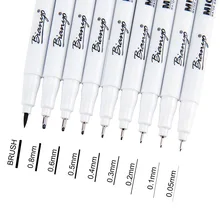 9 шт Ручная роспись старшая игла ручка крюк линия ход эскизная ручка Студенческая ручная роспись ручка