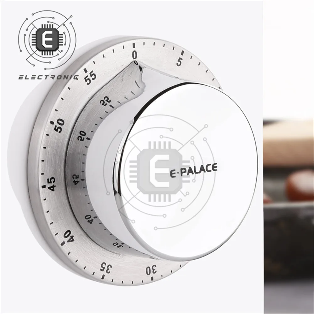 Paslanmaz çelik mutfak zamanlayıcı manyetik taban ile manuel mekanik mutfak zamanlayıcısı geri sayım pişirme araçları mutfak alet