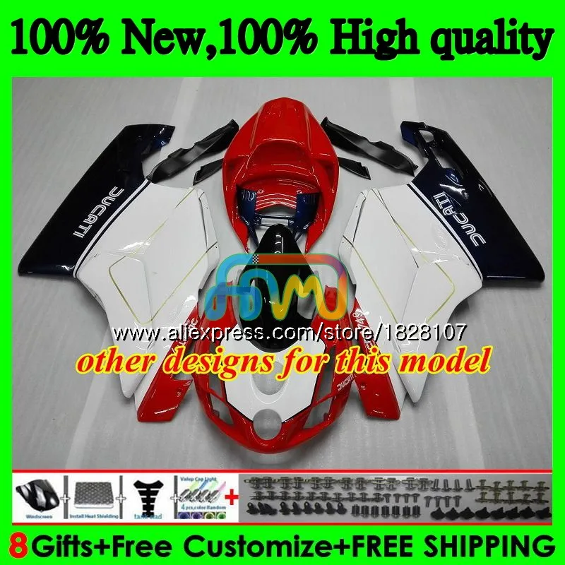 OEM тело для поездок на мотоцикле DUCATI 749-999 749S 999 749 999 03 04 белый черный кузов 78BS. 15 749 999 S R 749R 999R 2003 2004 обтекатели комплект