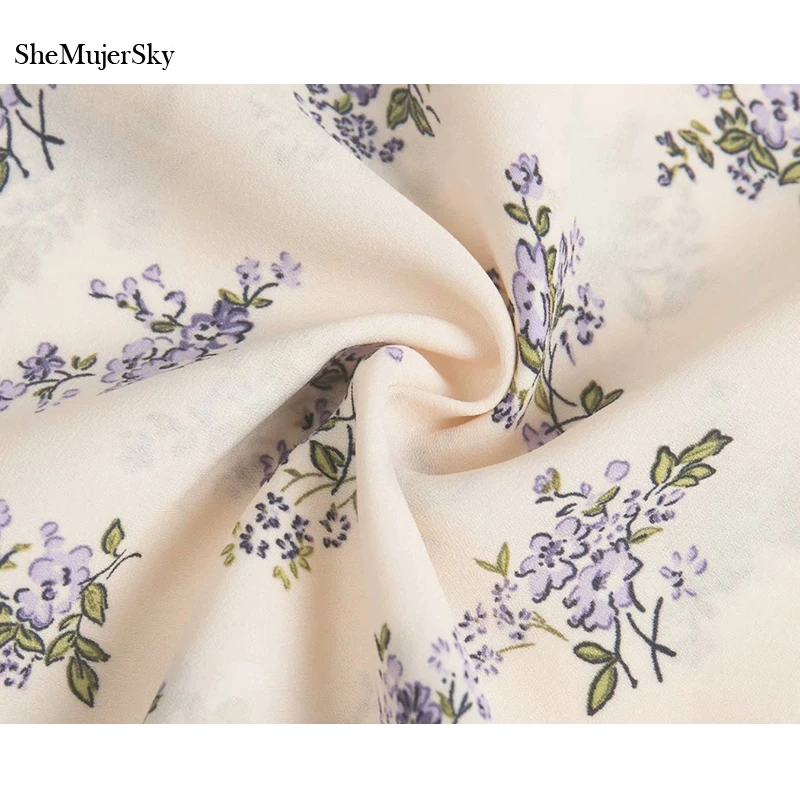SheMujerSky Для женщин элегантный, на бретельках пляжное платье летние каникулы Цветочный принт женское платье-миди vestidos