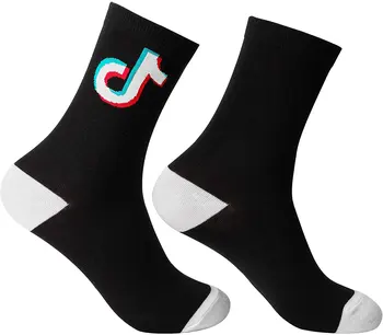 

1 pair Pure cotton tube socks for men and women explosion type vibrato socks TIKTOK socks