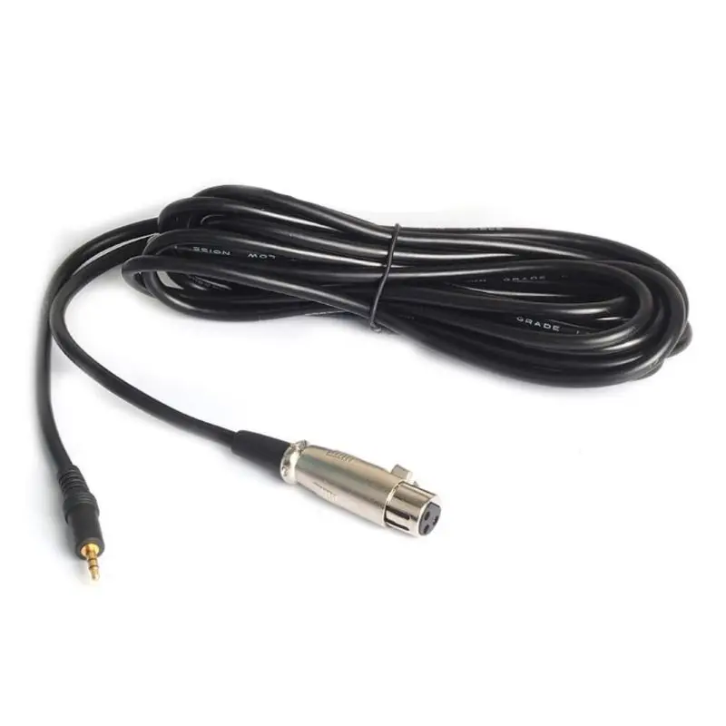 2,5 m XLR Female to 3,5 мм Jack кабель AUX Соединительный кабель для микрофона спикера 95AF